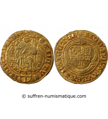 ÉVÊCHÉ D'UTRECHT, DAVID DE BOURGOGNE - FLORIN D'OR 1456 / 1496