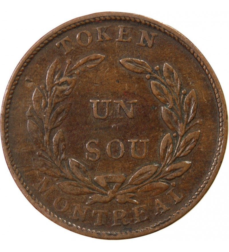 BAS-CANADA – JETON 1 SOU 1835 / 1838 MONTREAL