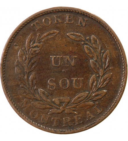 BAS-CANADA – JETON 1 SOU 1835 / 1838 MONTREAL