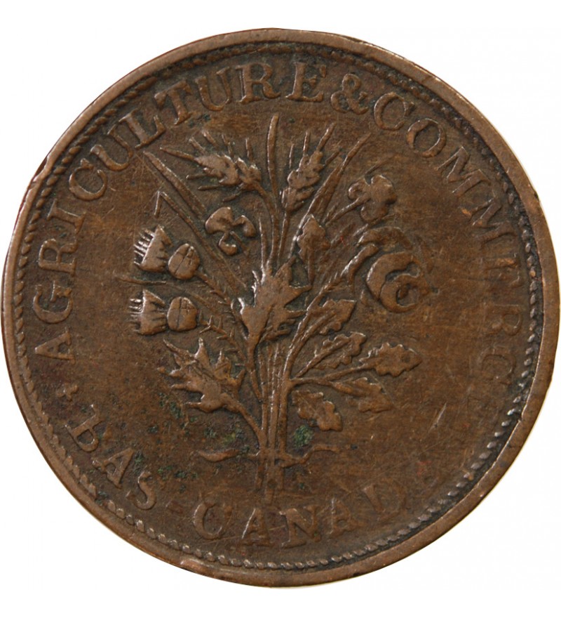 BAS-CANADA – JETON 1 SOU 1835 / 1838 MONTREAL