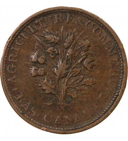 BAS-CANADA – JETON 1 SOU 1835 / 1838 MONTREAL