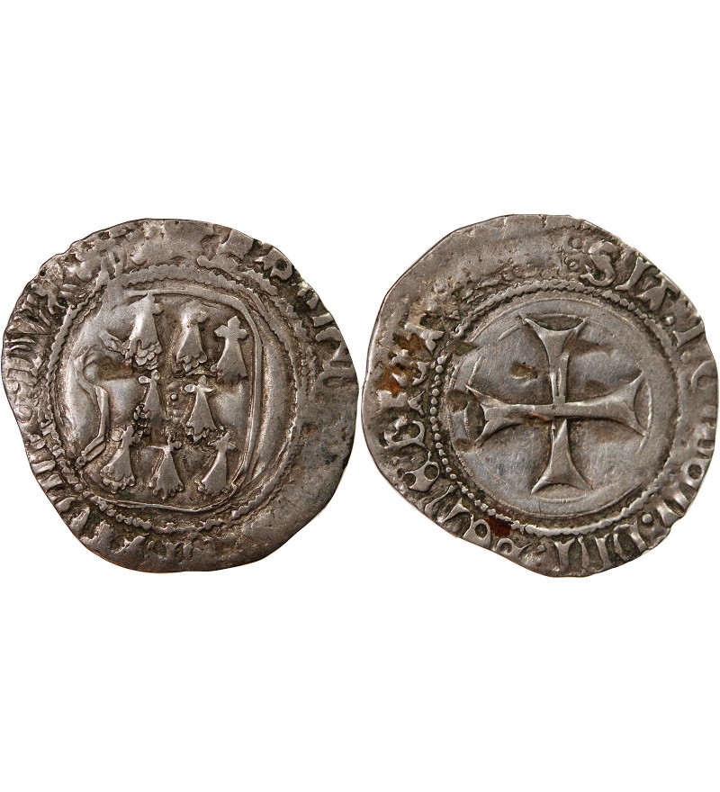 DUCHÉ DE BRETAGNE, FRANÇOIS II - BLANC A LA TARGE - ATELIER ILLISIBLE