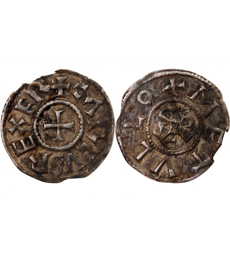 CHARLES II LE CHAUVE - DENIER ARGENT 840 / 864 MELLE