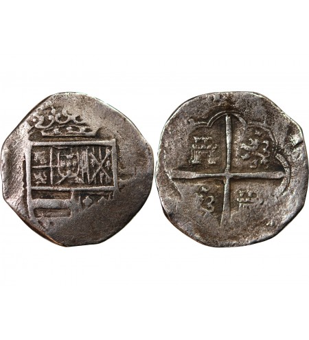 ESPAGNE, PHILIPPE IV - 2 REALES ARGENT 1621 / 1665