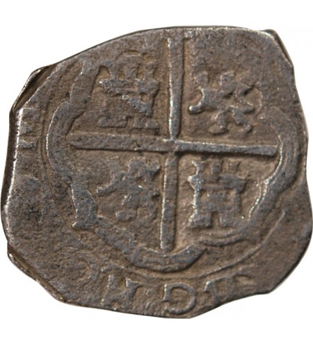 ESPAGNE, PHILIPPE II - 2 REALES ARGENT 1555 / 1598