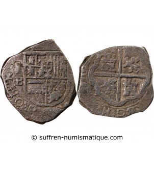 ESPAGNE, PHILIPPE II - 2 REALES ARGENT 1555 / 1598