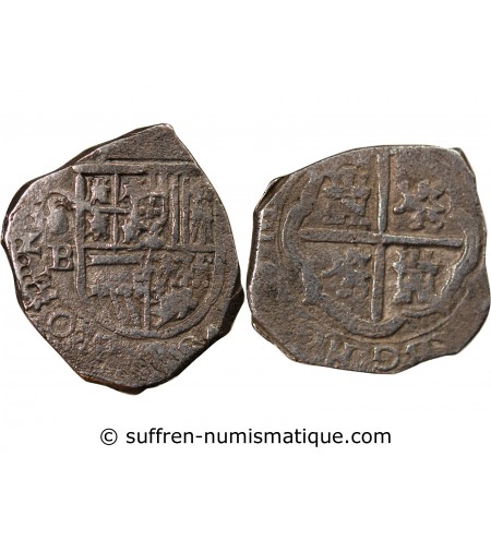 ESPAGNE, PHILIPPE II - 2 REALES ARGENT 1555 / 1598