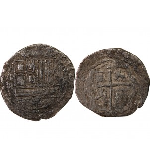 BOLIVIE, PHILIPPE II - 2 REALES ARGENT 1555 / 1598 2