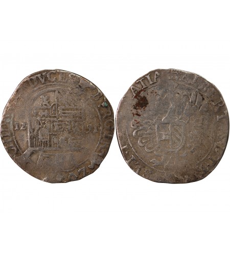 PAYS-BAS ESPAGNOLS, DUCHÉ DE BRABANT, ALBERT ET ISABELLE - ESCALIN AU PAON 1621