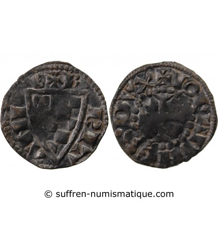 DUCHÉ DE BRETAGNE, JEAN Ier LE ROUX - DENIER vers 1250