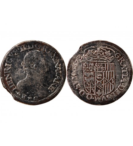 NAVARRE-BÉARN, HENRI III DE NAVARRE – TESTON ARGENT 1573 PAU