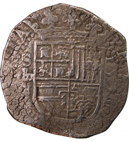 ESPAGNE, PHILIPPE II - 8 REALES ARGENT 1591 SEVILLE