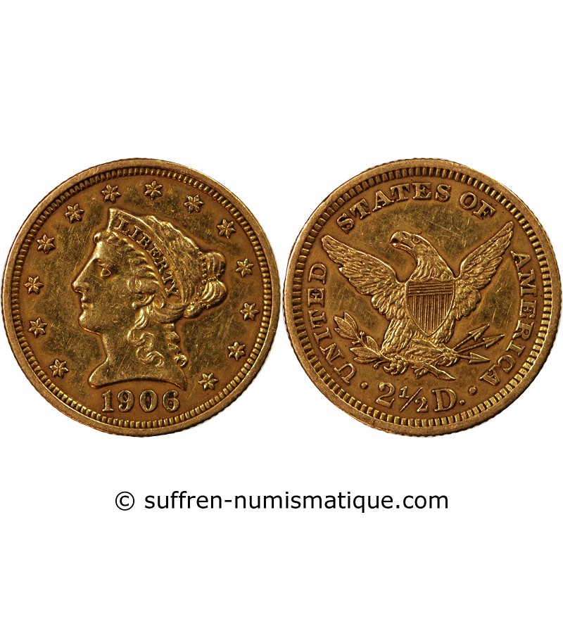 USA, LIBERTY - 2,5 DOLLARS OR 1906