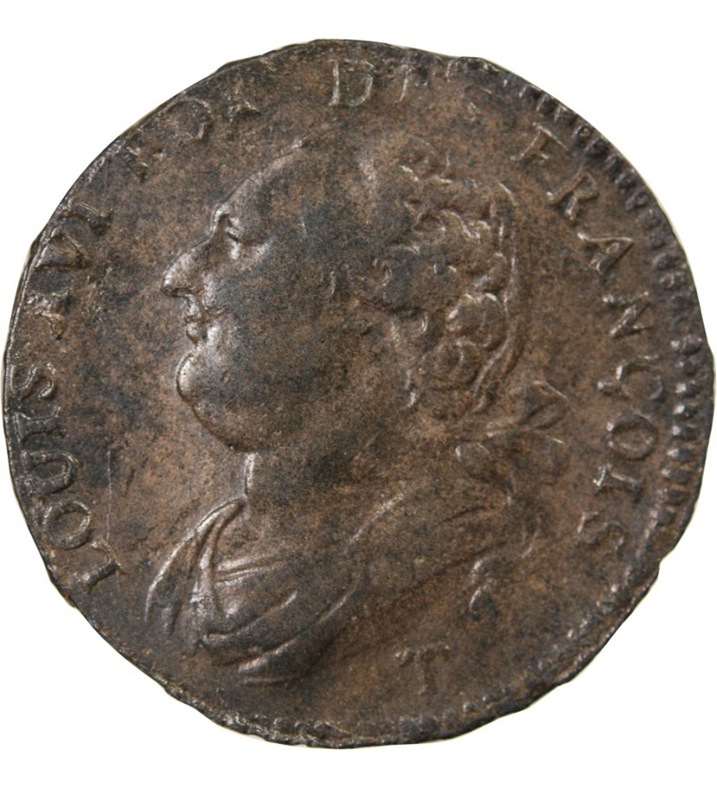 REVOLUTION FRANCAISE, CONSTITUTION - 12 DENIERS 1792 T NANTES