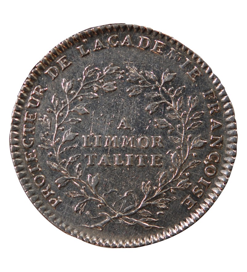 ACADEMIE FRANCAISE, LOUIS XV – JETON ARGENT émission de 1732
