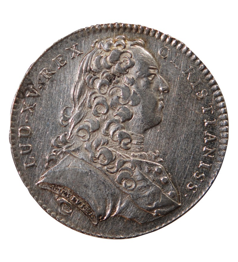ACADEMIE FRANCAISE, LOUIS XV – JETON ARGENT émission de 1732