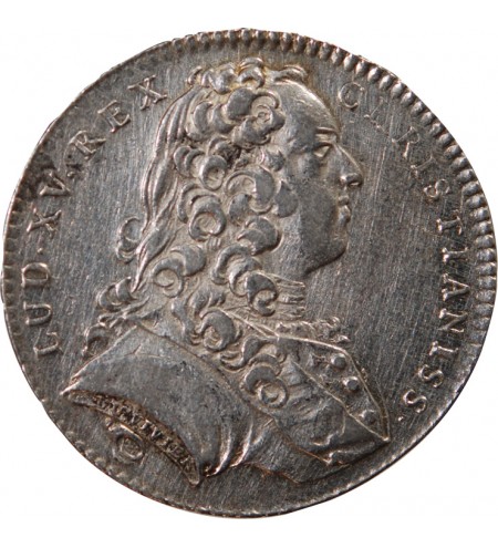ACADEMIE FRANCAISE, LOUIS XV – JETON ARGENT émission de 1732