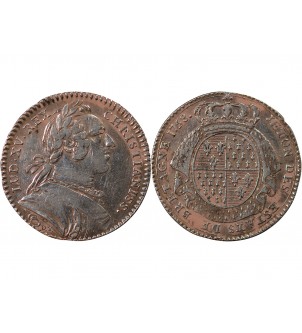 ETATS DE BRETAGNE, LOUIS XV – JETON ARGENT 1758 SAINT-BRIEUC Daniel 109 2