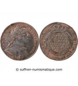 ETATS DE BRETAGNE, LOUIS XV – JETON ARGENT 1758 SAINT-BRIEUC Daniel 109