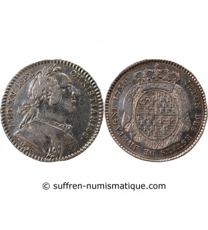 EETATS DE BRETAGNE, LOUIS XV – JETON ARGENT 1750 RENNES Daniel 100