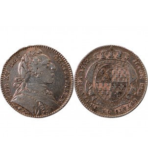 ETATS DE BRETAGNE, LOUIS XV – JETON ARGENT 1752 RENNES Daniel 101 2