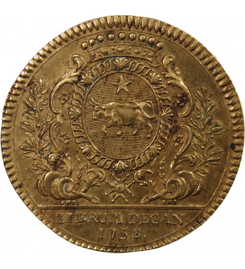 FACULTÉ DE MÉDECINE DE PARIS, J.B. BOYER – JETON LAITON 1758