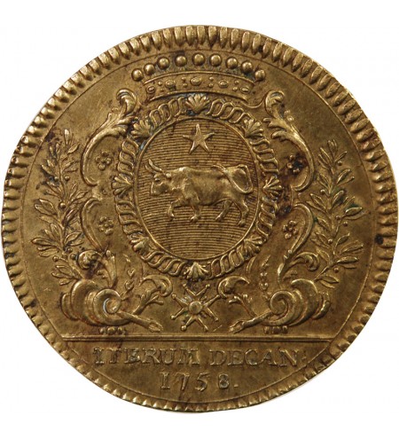 FACULTÉ DE MÉDECINE DE PARIS, J.B. BOYER – JETON LAITON 1758