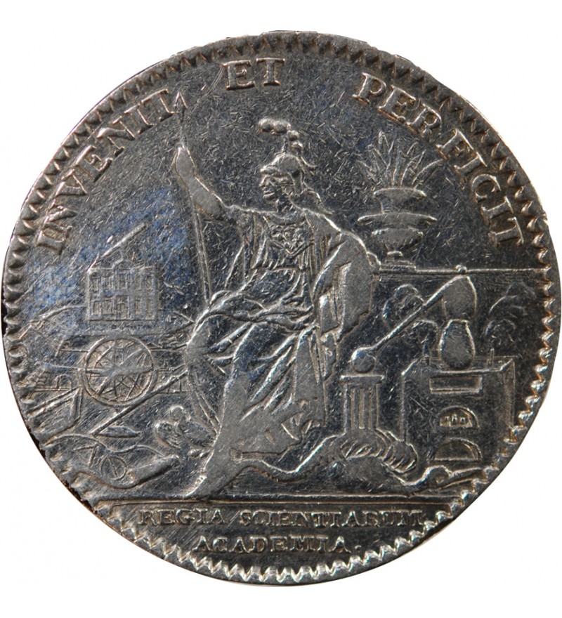 ACADEMIE ROYALE DES SCIENCES, LOUIS XV - JETON ARGENT