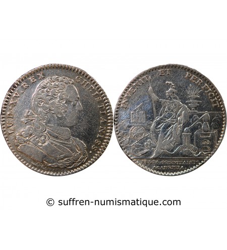 ACADEMIE ROYALE DES SCIENCES, LOUIS XV - JETON ARGENT