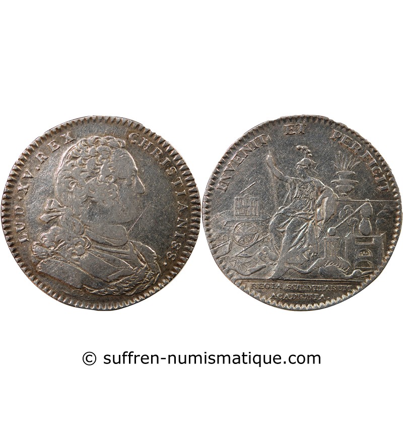 ACADEMIE ROYALE DES SCIENCES, LOUIS XV - JETON ARGENT