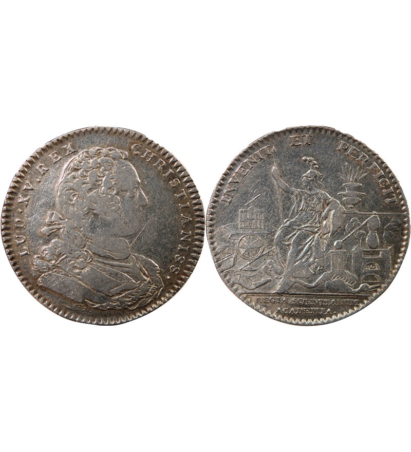ACADEMIE ROYALE DES SCIENCES, LOUIS XV - JETON ARGENT