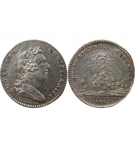 SECRETAIRES DU ROI, LOUIS XV – JETON ARGENT 1731 (émission de 1767)