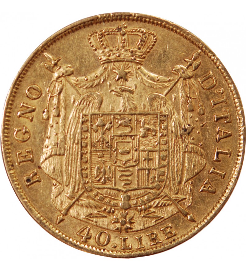 ITALIE, NAPOLEON﻿ 1er - 40 LIRE OR 1812 M MILAN