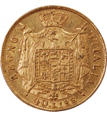 ITALIE, NAPOLEON﻿ 1er - 40 LIRE OR 1812 M MILAN