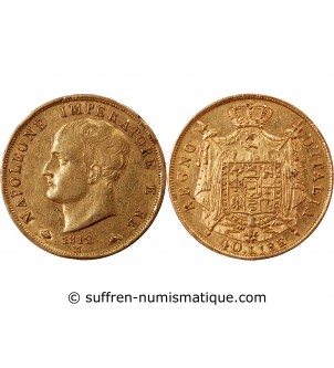 ITALIE, NAPOLEON﻿ 1er - 40 LIRE OR 1812 M MILAN