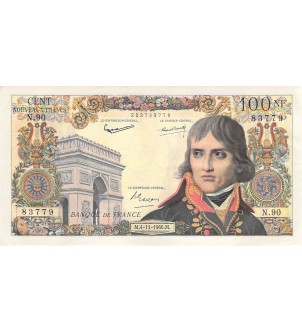 FRANCE, BONAPARTE - 100 NF 04/11/1960 - SÉRIE N.90 2