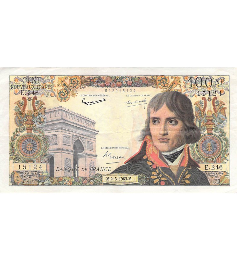 FRANCE, BONAPARTE - 100 NF 02/05/1963 - SÉRIE E.246