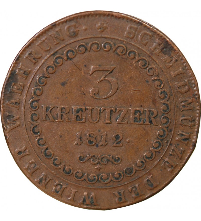 AUTRICHE, FRANÇOIS Ier - 3 KREUTZER 1812 B KREMNITZ