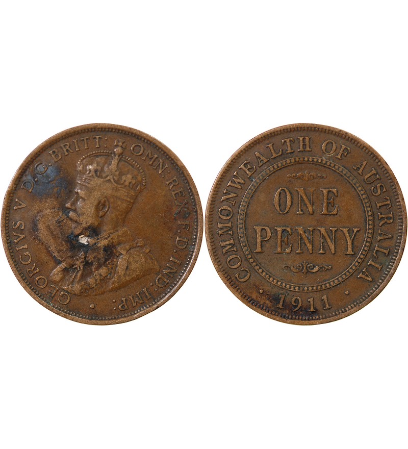 AUSTRALIE, GEORGES V - PENNY 1911