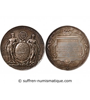 COMPAGNIE GÉNÉRALE TRANSATLANTIQUE – MÉDAILLE ARGENT ATTRIBUÉE EN 1946