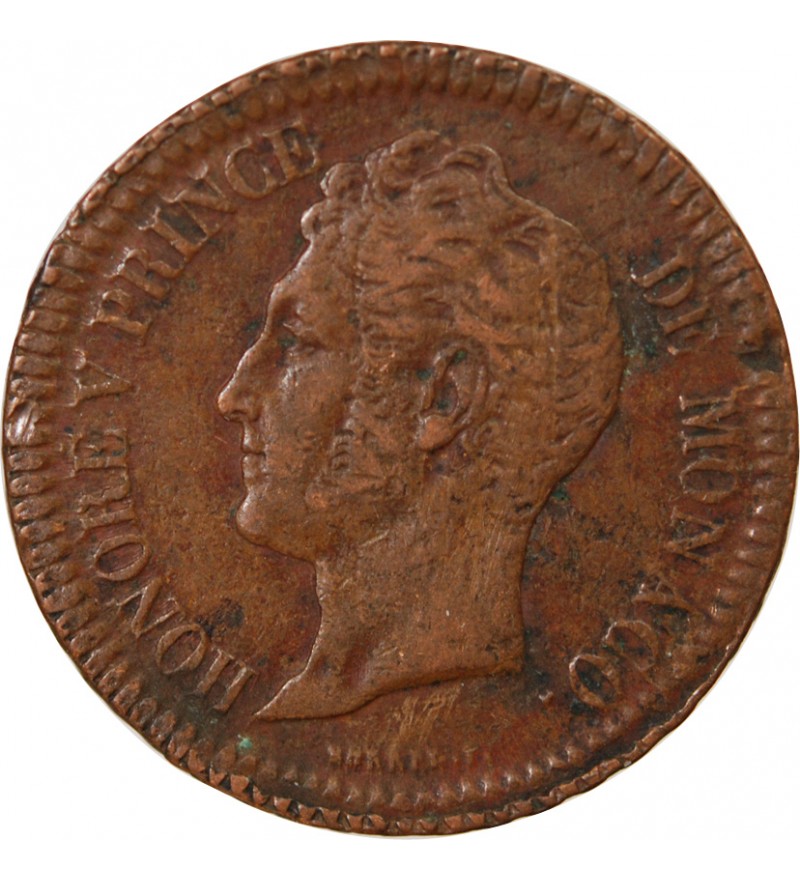 MONACO, HONORÉ V - DÉCIME 1838 MC