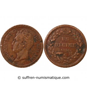 MONACO, HONORÉ V - DÉCIME 1838 MC