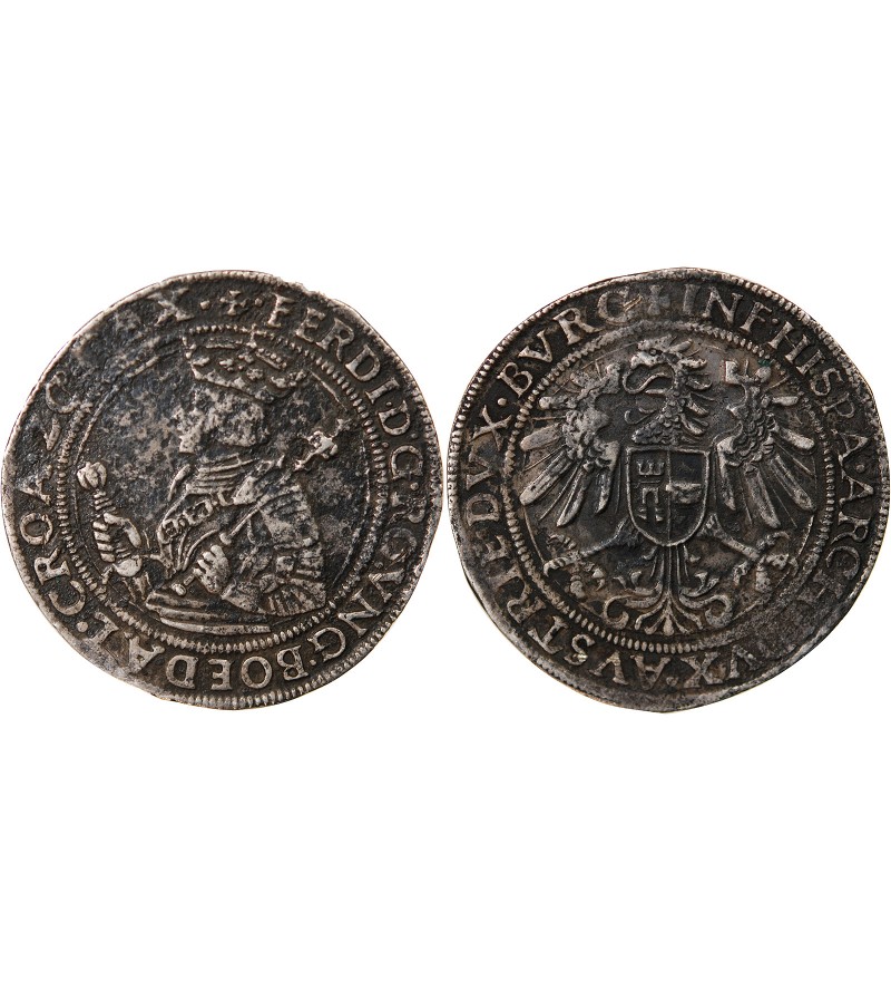 AUTRICHE, FERDINAND Ier - 1/2 THALER ARGENT 1521 / 1564 HALL