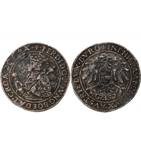 AUTRICHE, FERDINAND Ier - 1/2 THALER ARGENT 1521 / 1564 HALL