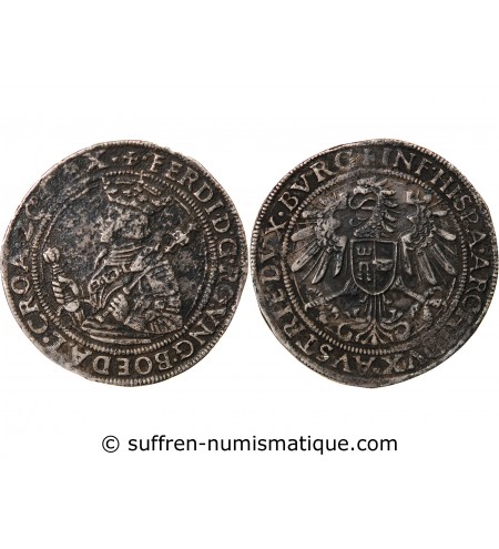 AUTRICHE, FERDINAND Ier - 1/2 THALER ARGENT 1521 / 1564 HALL