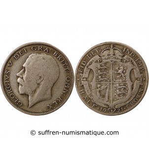 GRANDE-BRETAGNE, GEORGES V - HALF CROWN ARGENT 1921