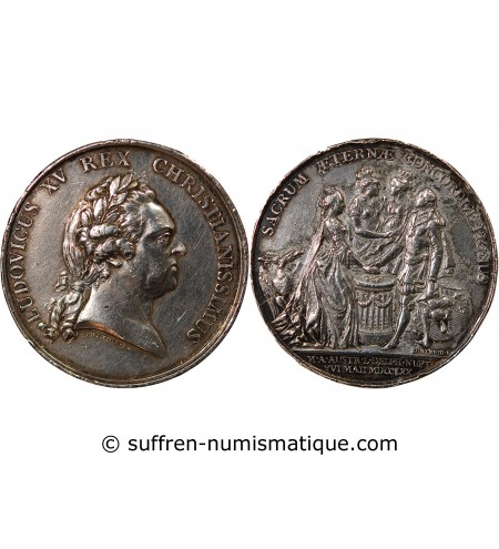 LOUIS XV - MEDAILLE ARGENT 1770 - MARIAGE DU DAUPHIN
