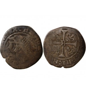 CHARLES VIII - LIARD AU DAUPHIN DE BRETAGNE 1483 / 1498 RENNES 2