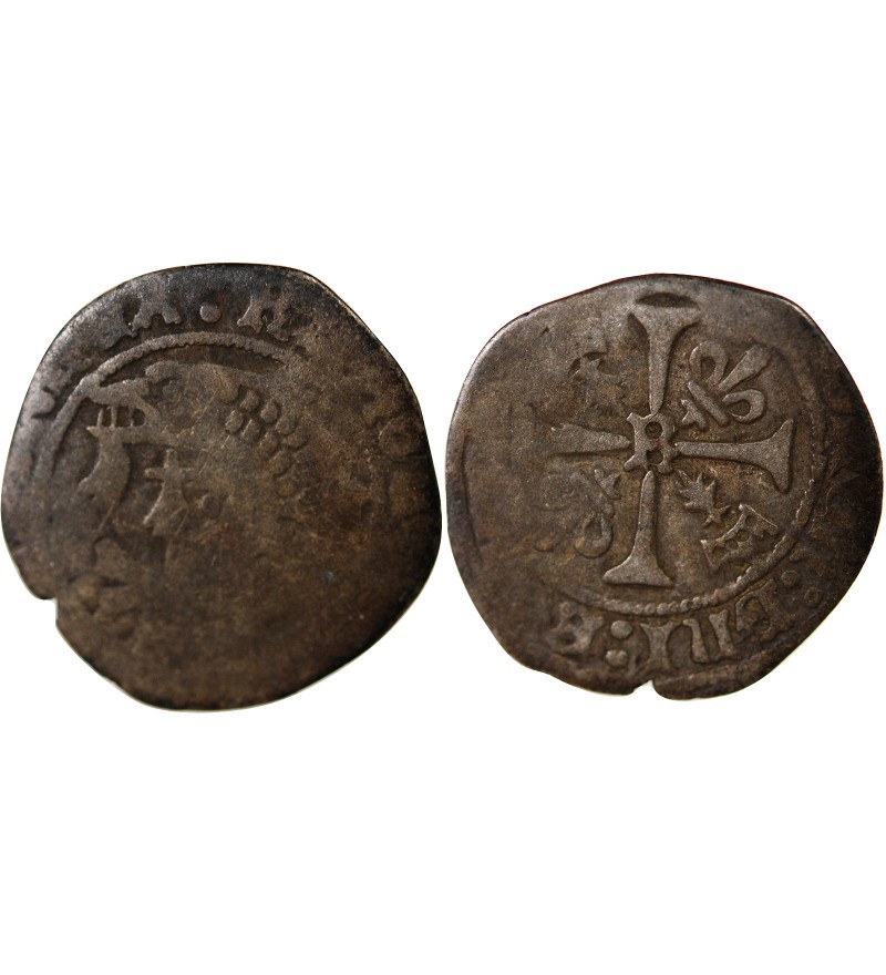 CHARLES VIII - LIARD AU DAUPHIN DE BRETAGNE 1483 / 1498 RENNES