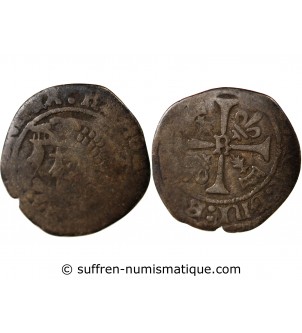 CHARLES VIII - LIARD AU DAUPHIN DE BRETAGNE 1483 / 1498 RENNES